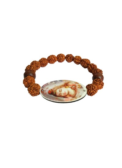 Baba Barfani Lord Shiva Of Amarnath 5 Mukhi Rudraksha Bracelet